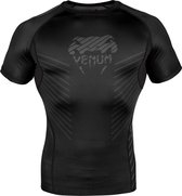 Venum Plasma Rashguard - Korte Mouwen - Volledig zwart - M