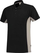 Tricorp Poloshirt Bi-Color - Workwear - 202002 - Zwart-Grijs - maat XS