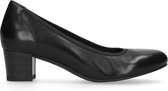 No Stress - Dames - Zwarte leren pumps met lage hak - Maat 39