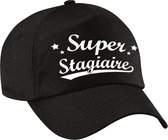 Super stagiaire cadeau pet / baseball cap zwart voor dames - bedankt kado voor een stagiaire