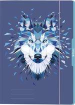 Herlitz Wild Animals Wolf A4 Karton Blauw