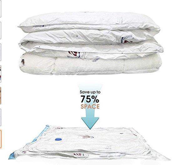 SilverRack Vacuümzakken voor kleding reizen om op te rollen, 7 stuks, 2 x 30 x 40 cm / 2x 35 x 50 cm / 2 x 40 x 60 cm / 1