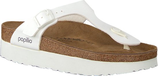 Birkenstock Dames Slippers Gizeh Platform - Wit - Maat 41 | bol.com