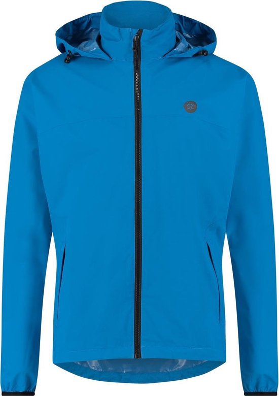 AGU GO Regenjas Essential - Regenjas Dames & Heren - Ademende en Waterdichte Regenjas - Fietsjack - Blauw - M