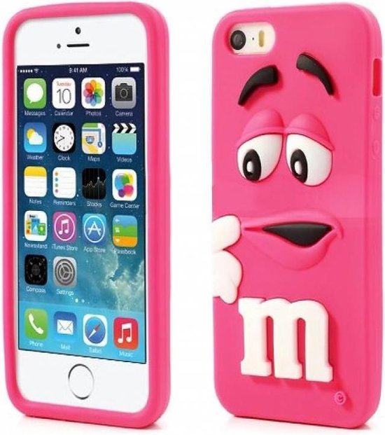 Coque de protection 3D M&M Candy pour votre Apple Iphone 7, rose vif ,  marque i12Cover | bol.com