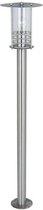 Lindby - buitenlamp - 1licht - roestvrij staal, polycarbonaat - H: 110 cm - E27 - roestvrij staal, helder