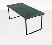 Marmeren Eettafel - India Green (U-poot) - 160 x 90 cm  - Gepolijst