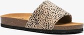 Dames bio slippers met cheetah print - Beige - Maat 36