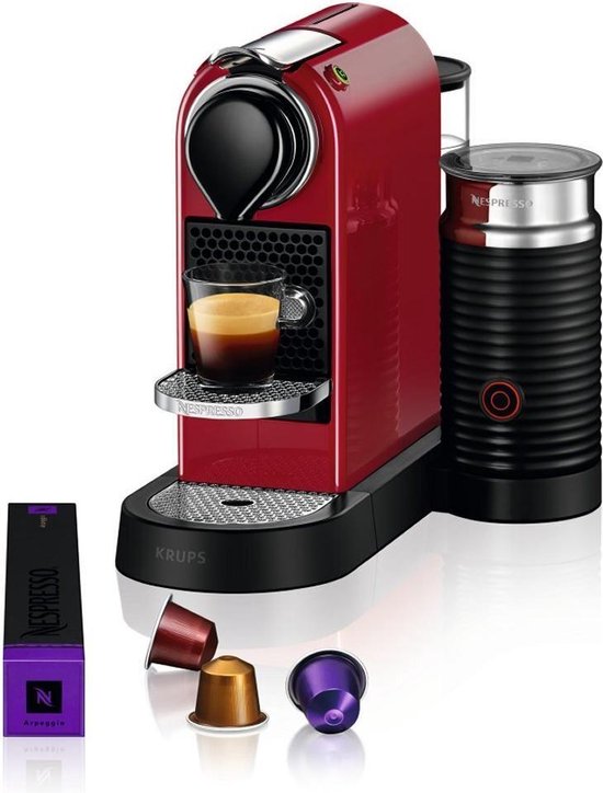 Krups Nespresso Citiz Milk XN7615 - Koffiecupmachine - Rood bol.com