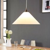 Lindby - hanglamp - 1licht - glas, metaal - H: 17 cm - E27 - wit
