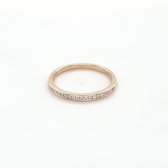Sparkle Alliance geel gouden ring - Dames - 14 karaat - 0.10 ct. diamant - Maat 52