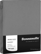Bonnanotte Hoeslaken Split(topper) Jersey Elastan Midden Grijs 180/200x200/220