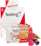 Feeling OK | Savoiardo Bosbessen | Voordeelpakket | 15 x 35 gram | Low carb snack | Eiwitrepen | Koolhydraatarme sportvoeding | Afslanken met Proteïne repen | Snel afvallen zonder