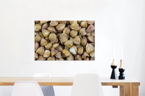 Gros plan de petits grains de sarrasin Toile 60x40 cm - Tirage photo sur toile (Décoration murale salon / chambre)