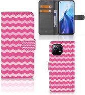 Hoesje ontwerpen Xiaomi Mi 11 GSM Hoesje ontwerpen Waves Pink