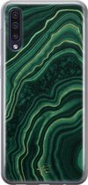 Samsung Galaxy A50 siliconen hoesje - Agate groen - Soft Case Telefoonhoesje - Groen - Print