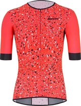 Santini Fietsshirt Korte Mouwen Heren Koraal - Pietra Sleek Short Sleeve Tri Jersey - L