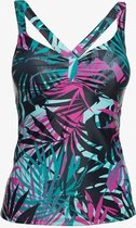 Osaga dames tankinitop met bloemenprint - Blauw - Maat L