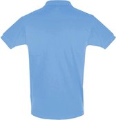 SOLS Heren Perfect Pique Korte Mouw Poloshirt (Hemelsblauw)