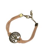 Wellness-House | Armband Suède Taupe Tree Of Life | Tree of Life | Levensboom | Bescherming | Zen