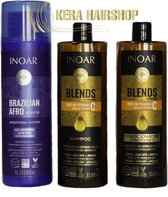 Inoar Afro Keratine Met Blends Shampoo & Conditioner 1000 ML