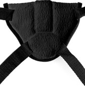 Vibrating Plush Harness - Black - Strap On Dildos - Strap On Vibrators