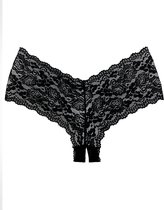 Adore Candy Apple Panty - Black - O/S - Lingerie For Her - Pantie