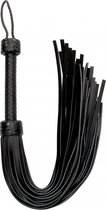 Heavy Leather Tail Flogger - Black - Bondage Toys - Whips