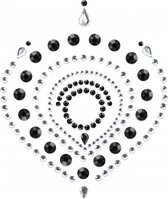 Flamboyant - Rhinestone Body Decoration - Black and Silver - Accessories - Nipple Vibrators & Stickers