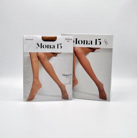 Panty - Maillot 15 DEN - MONA - 6 STUKS - Prachtige dunne lycra panty - zit perfect - kleur: