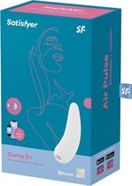 Curvy 2+ Air Pulse Stimulator + Vibration - White - Sleeves - Clitoral Stimulators