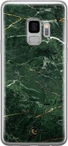 Samsung Galaxy S9 siliconen hoesje - Marble jade green - Soft Case Telefoonhoesje - Groen - Marmer