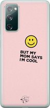 Samsung Galaxy S20 FE siliconen hoesje - I'm cool quote - Soft Case Telefoonhoesje - Roze - Tekst