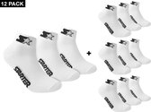 Starter - 12-Pack Quarter Socks - Sokken 12-Pack - 39 - 42 - Wit