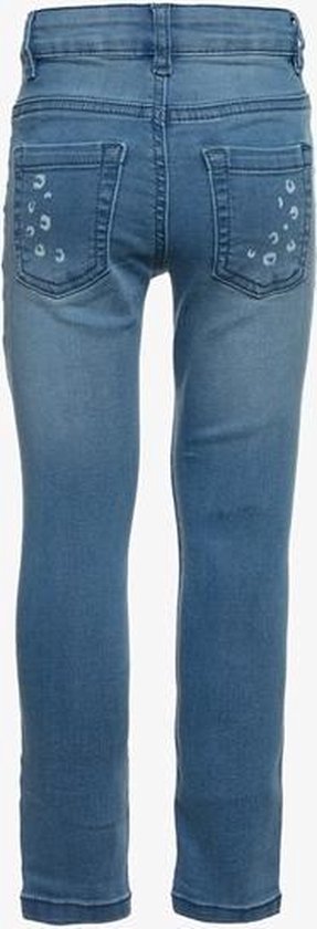 TwoDay meisjes jeans met luipaardprint - Blauw - Maat 116 | bol.com