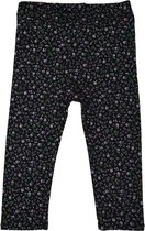 R Rebels | Katoenen kinder legging | Zwarte bloemenprint | Maat 116