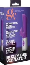 Buzzy Bee Vibrator - Purple - Silicone Vibrators - G-Spot Vibrators - Rabbit Vibrators