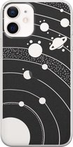 iPhone 12 mini hoesje - Universe space - Soft Case Telefoonhoesje - Print - Transparant
