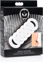 Ring Master Custom Ball Stretcher Kit - White - Cock Rings - Ball Straps