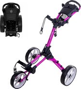 FastFold Square Golftrolley - Fuchsia Wit