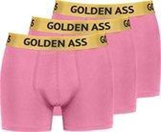 Golden Ass - 3-Pack heren boxershort roze S
