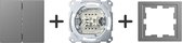 Serieschakelaar Compleet - RVS Look - Merten D-Life - Schneider Electric - MTN3115-6536_TO