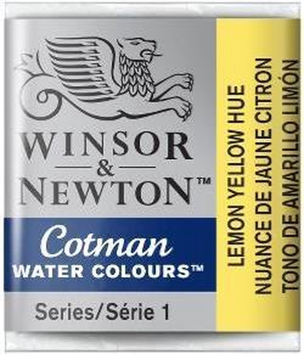 W&N Cotman Aquarelverf Half Napje Lemon Yellow Hue - Winsor & Newton