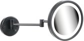 Geesa Mirror Scheerspiegel LED-verlichting 2-armig 3x vergrotend ø 215 mm Zwart