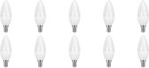 LED Lamp 10 Pack - Oficto Candle - E14 Fitting - 6W - Warm Wit 3000K