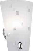 LED Wandlamp - Wandverlichting - Torna Colmino - E27 Fitting - Rechthoek - Mat Chroom - Aluminium