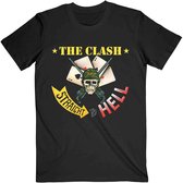 The Clash Heren Tshirt -S- Straight To Hell Single Zwart