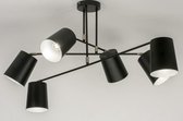 Lumidora Plafondlamp 72310 - 6 Lichts - E27 - Zwart - Metaal