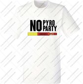 No Pyro No Party Eindhoven Heren t-shirt | Lampengat |  PSV | Wit