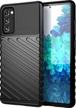 Case2go - Hoesje geschikt voor Samsung Galaxy S20 FE - Schokbestendige TPU Back Cover - Zwart